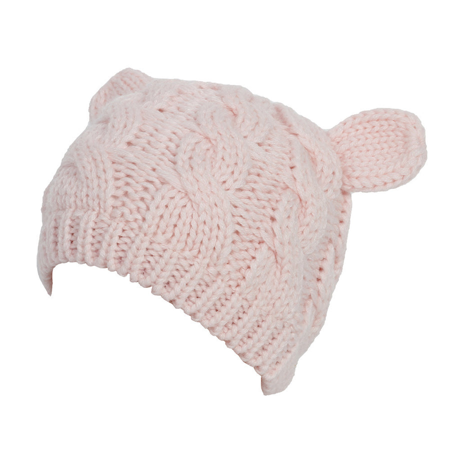 Handmade 3D Knitted Cat Ear Beanie – Cute Winter Hat