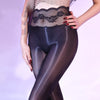 Black Silk Open Romper Stockings Female Temptation Panty-hose