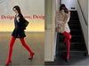 Women's Simple Solid Color Essence Red Silk Stockings