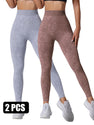 2PACK Sand-washed Seamless Yoga Pants