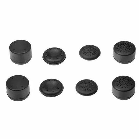 8-Pack Black Silicone Thumb Grips for PS4 & Xbox One Controllers