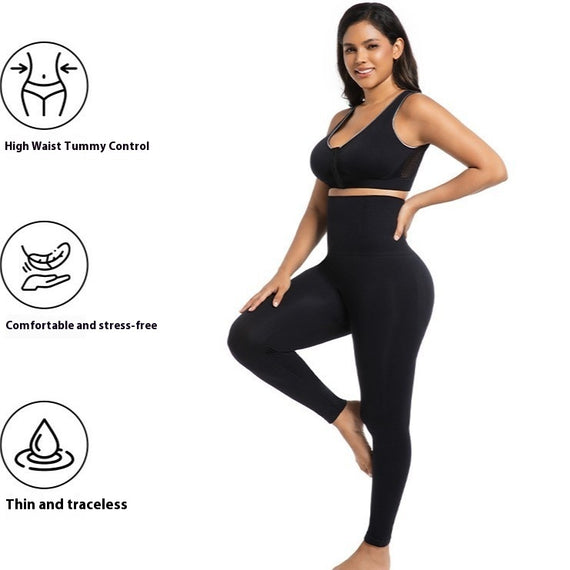 High Waist Belly Contracting Running Sports Fitness Hip Raise Yoga Pants