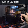 1Pc Compressed Air Duster With LED Light Up To 150000RPM Speed For PC Keyboard Cleaning High Speed Rechargeable Cordless Air Blower With 4 Speeds For Home Car Outdoor