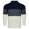Men’s Stylish Color Block Cable Knit Pullover | Casual Long Sleeve Sweater for Fall & Winter