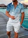 Men's Polo Shirt & Shorts Sports Set – Short Sleeve Athletic Outfit