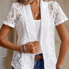 Elegant Women's Lace Cardigan – Slim-Fit Lightweight Floral Blouse for Spring & Summer