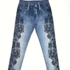 Casual Pants High Waist Print Skinny Tappered Pants
