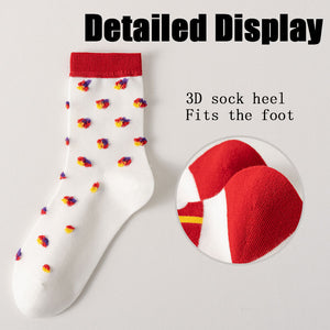 8 Pairs Womens Crew Socks Casual Knit Comfy Seamless Breathable Cool Dress Socks For Outdoor Sports Running Fitness Cycling