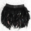 Women's Unique Faux Feather Asymmetrical Mini Skirt - Gothic Party Dance Skirt For Summer Events