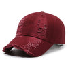 Street Hole Vintage Washed Baseball Cap for Men – Retro Cowboy Style