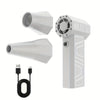 2025 Newest Enhanced Violent Brushless Turbine Fan, Air Duster 130,000RPM High Speed Mini Blower, 4-speed Adjustable Power Turbine Jet Fan, Portable Dust Collector For Cleaning Electronics, Cars, Home