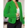 Women’s Lace Contrast Long Sleeve Open Front Cardigan Blazer – Stylish Casual Work Office Jacket