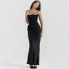 Slim Fit Tube Top Backless Long Dress – Sexy Bandeau Evening Party Wear for Women