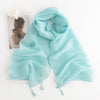 Pure Color Artificial Cashmere Scarf Women's Winter High-grade ShawlTassel Warm Shawl