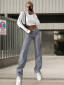 2025 New Women's Work Pants High Waisted Casual Pants Loose Elastic Wide Leg Y2K Streetwear With 6 Pockets