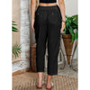 Women Casual Lightweight Drawstring Elastic Waist Pants With Pockets