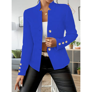 Women's Slim Fit Long Sleeve Blazer | Elegant Casual Business Jacket with Single-Breasted Design