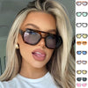 Oversized Leopard Frame Sunglasses | Stylish Summer Sunshade for Beach & Vacation