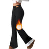Winter High Waist Stretch Fleece Bell-bottom Pants Slimming Hip Raise