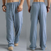 Men’s Casual Loose Fit Breathable Linen Sports Pants