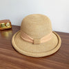 French Straw Sun Protection Bow Curling Temperament Straw Hat
