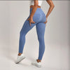 High Waist Slimming Hip Raise Tight Double Pocket Sports Casual Ankle Banded Pants