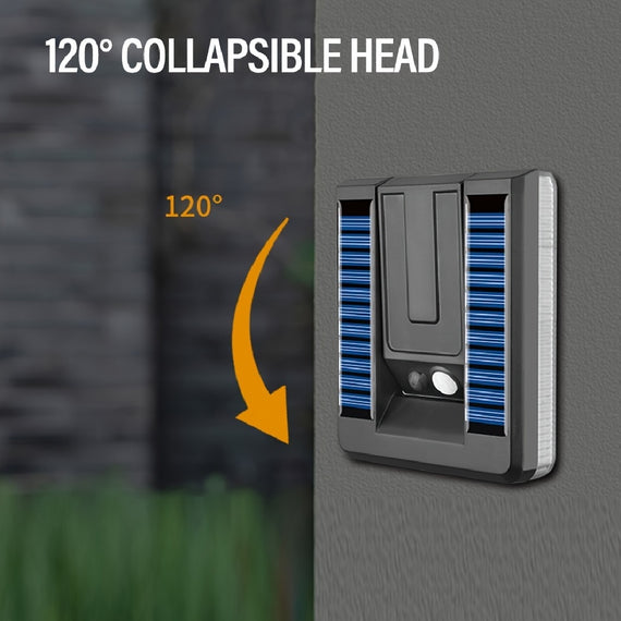 Solar Motion Sensor Outdoor Sconce Lights,LED Waterproof Dusk To Dawn Solar Patio Light,Wireless Modern Wall Mount Lamp Black For Porch Patio Garage House